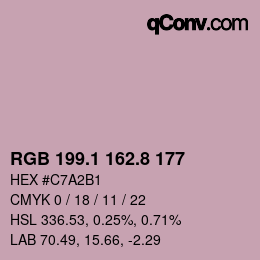 Color code: RGB 199.1 162.8 177 | qconv.com