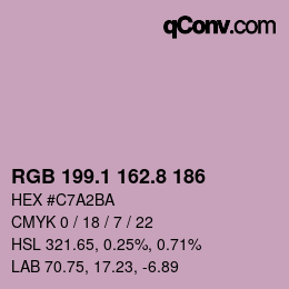 Color code: RGB 199.1 162.8 186 | qconv.com