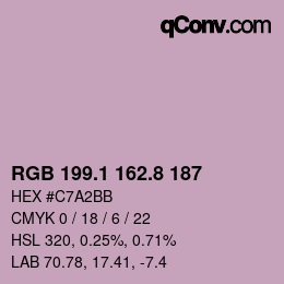 Farbcode: RGB 199.1 162.8 187 | qconv.com