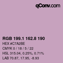Color code: RGB 199.1 162.8 190 | qconv.com