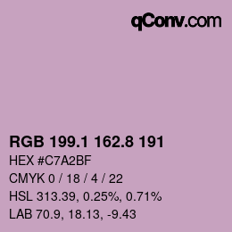 Farbcode: RGB 199.1 162.8 191 | qconv.com