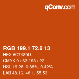 Color code: RGB 199.1 72.8 13 | qconv.com