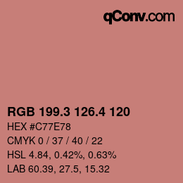 カラーコード: RGB 199.3 126.4 120 | qconv.com