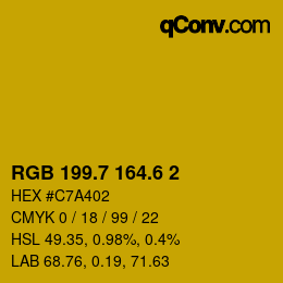 カラーコード: RGB 199.7 164.6 2 | qconv.com