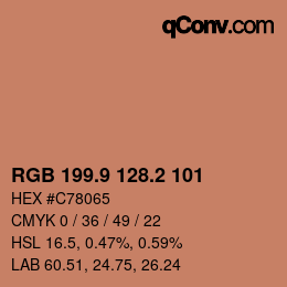 Color code: RGB 199.9 128.2 101 | qconv.com