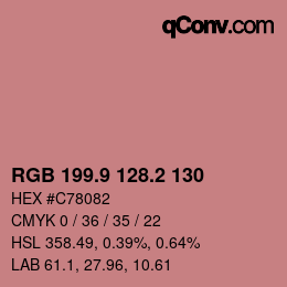 Color code: RGB 199.9 128.2 130 | qconv.com