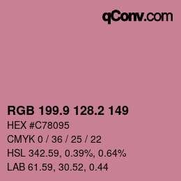 Color code: RGB 199.9 128.2 149 | qconv.com