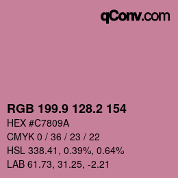 Farbcode: RGB 199.9 128.2 154 | qconv.com