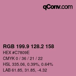 Color code: RGB 199.9 128.2 158 | qconv.com