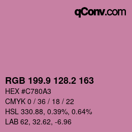 Color code: RGB 199.9 128.2 163 | qconv.com