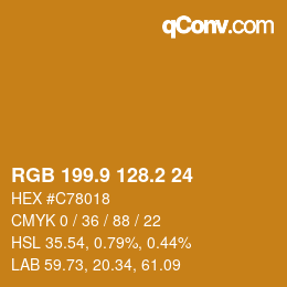 Color code: RGB 199.9 128.2 24 | qconv.com