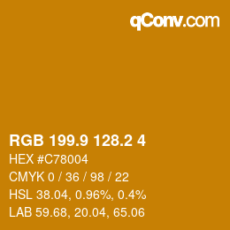 カラーコード: RGB 199.9 128.2 4 | qconv.com