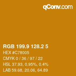 カラーコード: RGB 199.9 128.2 5 | qconv.com