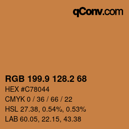 Color code: RGB 199.9 128.2 68 | qconv.com
