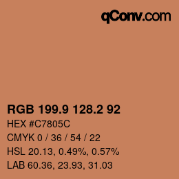 Color code: RGB 199.9 128.2 92 | qconv.com