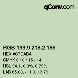 Color code: RGB 199.9 218.2 186 | qconv.com