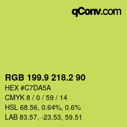 カラーコード: RGB 199.9 218.2 90 | qconv.com
