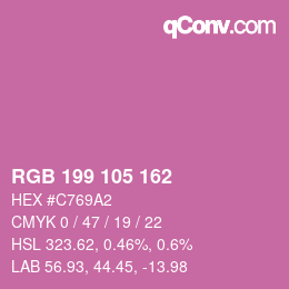 Color code: RGB 199 105 162 | qconv.com