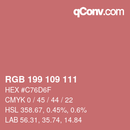 Color code: RGB 199 109 111 | qconv.com