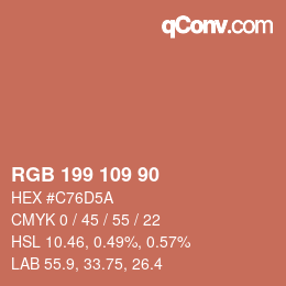 Farbcode: RGB 199 109 90 | qconv.com