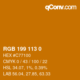 Color code: RGB 199 113 0 | qconv.com