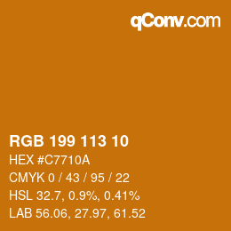 Farbcode: RGB 199 113 10 | qconv.com