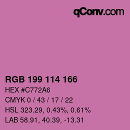 Color code: RGB 199 114 166 | qconv.com