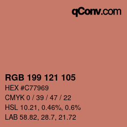 Farbcode: RGB 199 121 105 | qconv.com