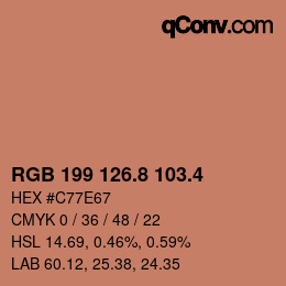 カラーコード: RGB 199 126.8 103.4 | qconv.com