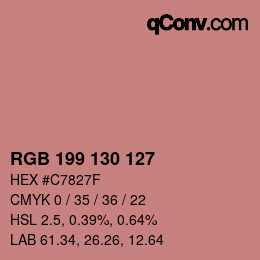 Color code: RGB 199 130 127 | qconv.com