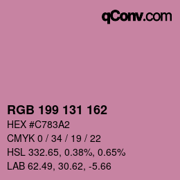 カラーコード: RGB 199 131 162 | qconv.com