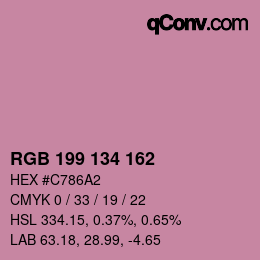 Color code: RGB 199 134 162 | qconv.com