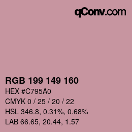カラーコード: RGB 199 149 160 | qconv.com