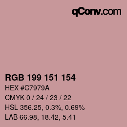 Color code: RGB 199 151 154 | qconv.com