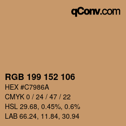 Code couleur: RGB 199 152 106 | qconv.com