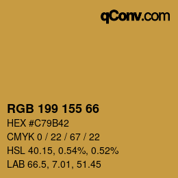 Farbcode: RGB 199 155 66 | qconv.com