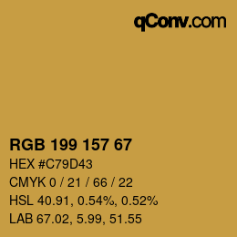 Farbcode: RGB 199 157 67 | qconv.com