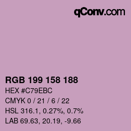 Farbcode: RGB 199 158 188 | qconv.com