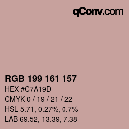 Code couleur: RGB 199 161 157 | qconv.com