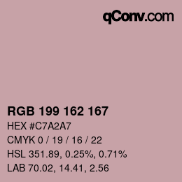 Color code: RGB 199 162 167 | qconv.com