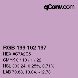 カラーコード: RGB 199 162 197 | qconv.com