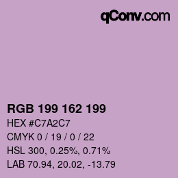 Farbcode: RGB 199 162 199 | qconv.com