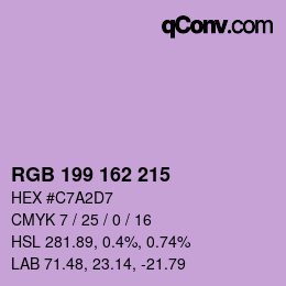 Color code: RGB 199 162 215 | qconv.com