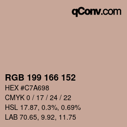 Color code: RGB 199 166 152 | qconv.com