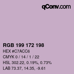 カラーコード: RGB 199 172 198 | qconv.com