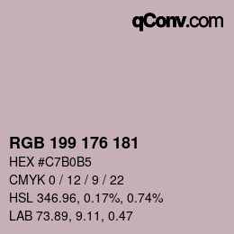 Farbcode: RGB 199 176 181 | qconv.com