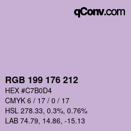 Farbcode: RGB 199 176 212 | qconv.com