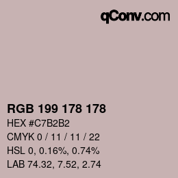 Color code: RGB 199 178 178 | qconv.com
