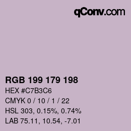 Farbcode: RGB 199 179 198 | qconv.com