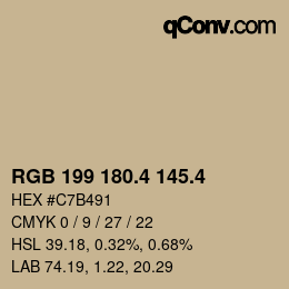 カラーコード: RGB 199 180.4 145.4 | qconv.com